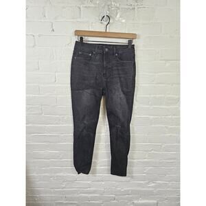 Free Assembly Women's High Rise Straight Denim Jeans Regular-Fit Black Size 6